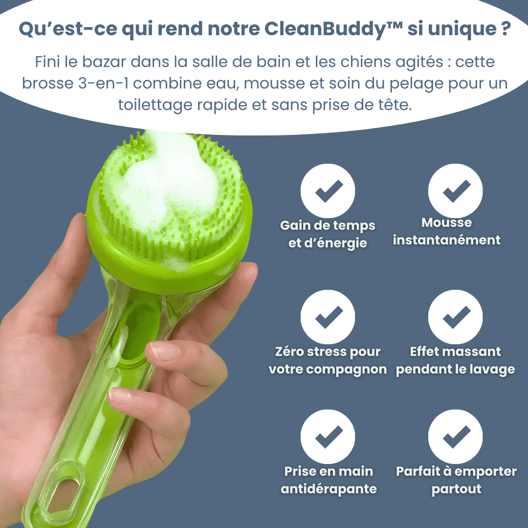 CleanBuddy™ - Brosse massante et nettoyante